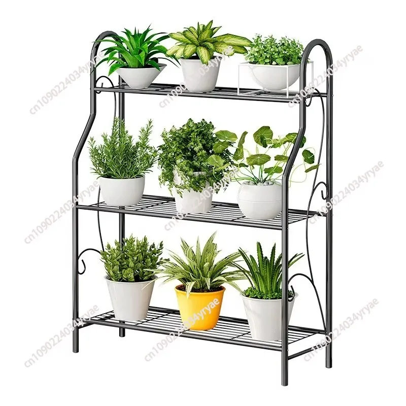 新しい鉄工植物棚バルコニーフラワースタンド多層プランター屋内鉄工植物庭屋内屋外棚
