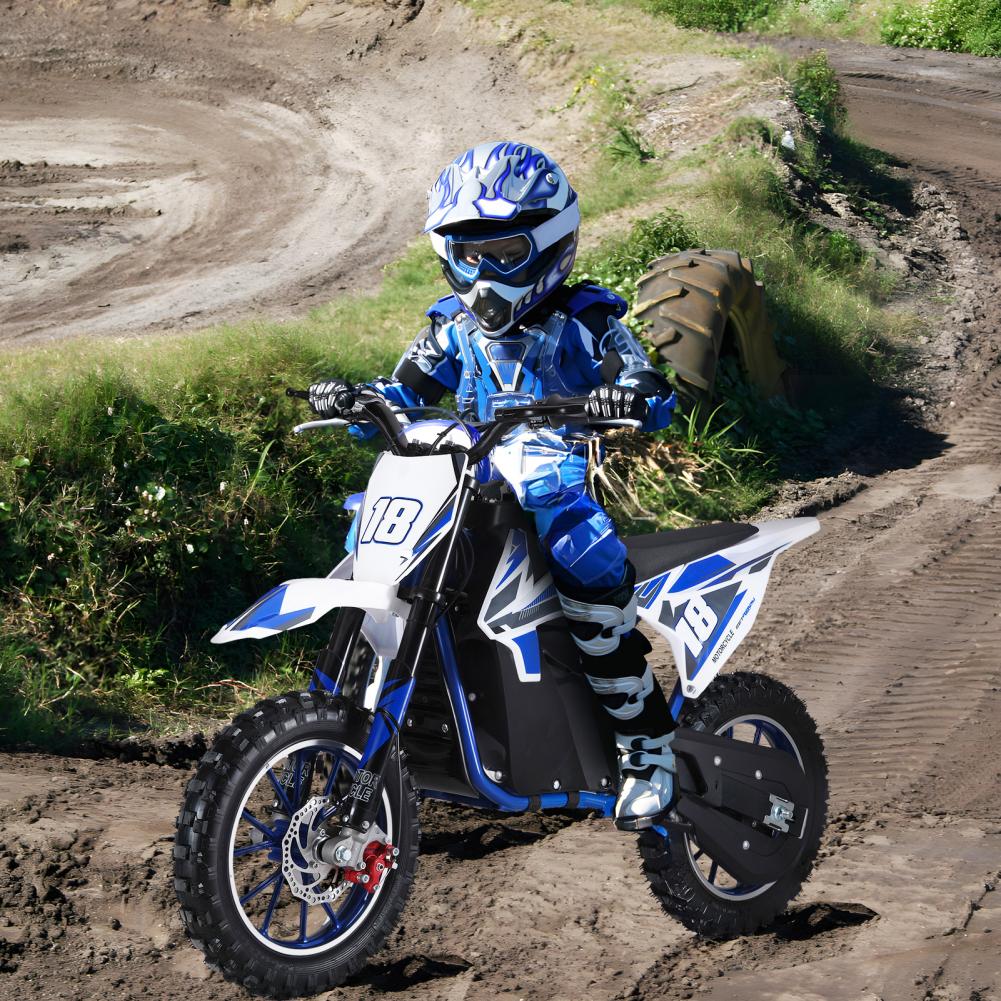 オフロードミニバイクダートバイク子供用電動モトクロスバイク電動ポケットバイクモーターとバッテリー付き10インチタイヤ