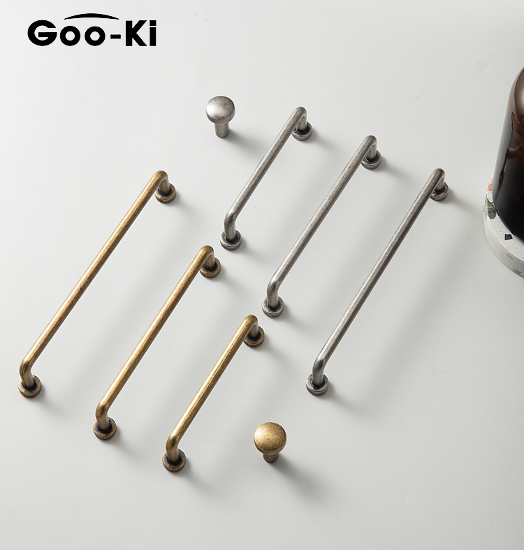 Goo-Ki モダン ブラック シルバー ブロンズ ハンドル キャビネット取手 キッチンドアハンドル 引き出しノブ 食器棚ハンドル 家具ハードウェア用