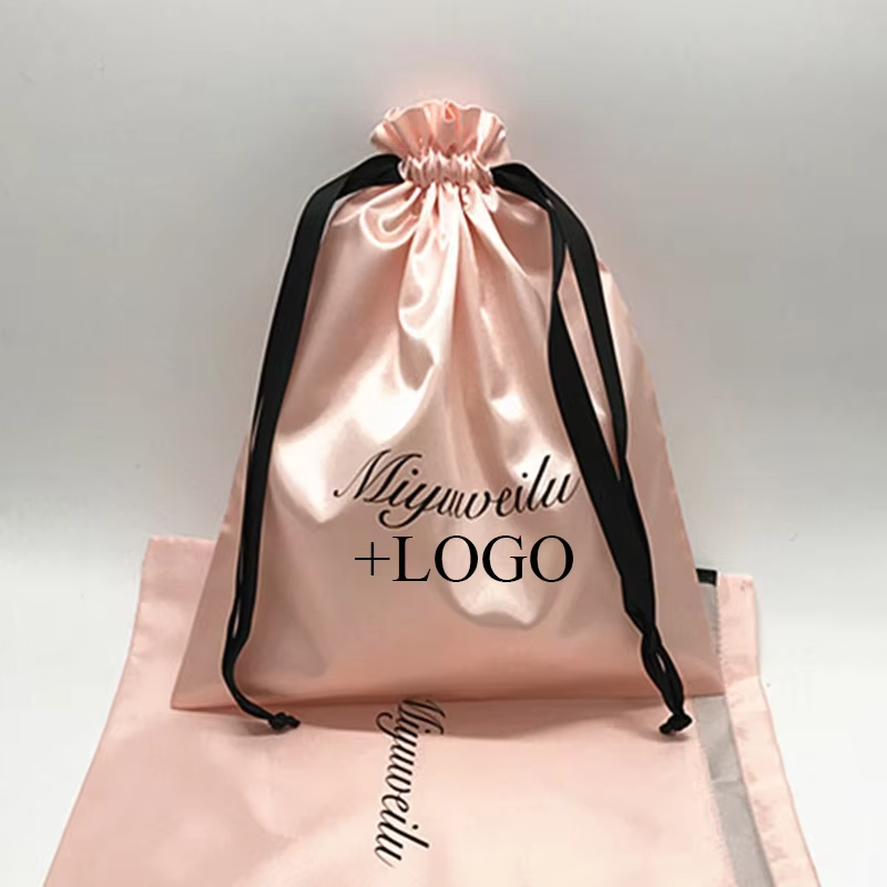 20-100 個のカスタム写真シルクサテン巾着バッグ |結婚式