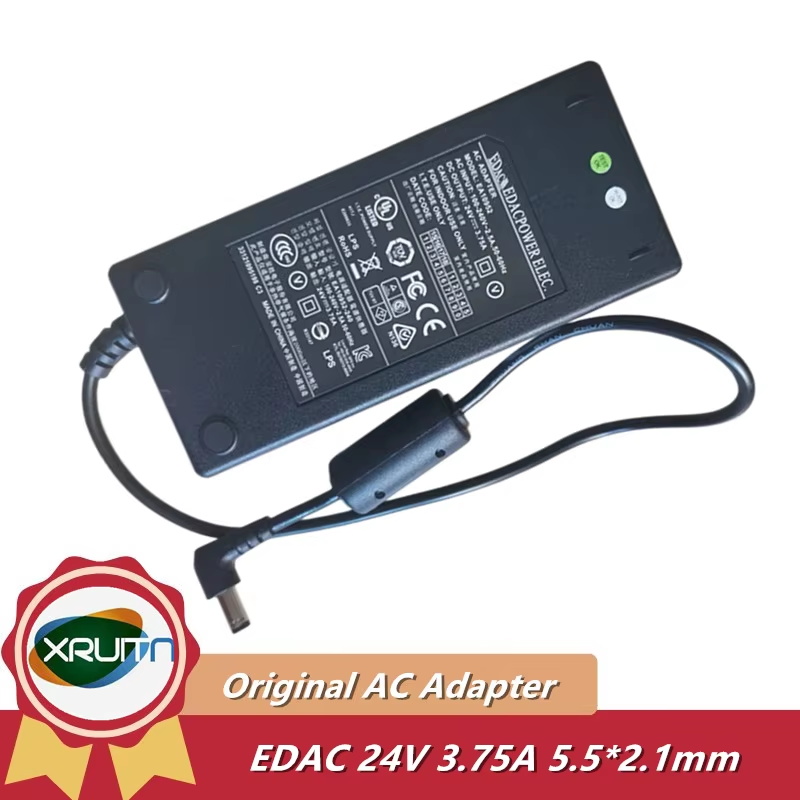 本物の EDAC POWER ELEC EA10952 24V 3.75A 5.5*2.1mm AC アダプター充電器オリジナル