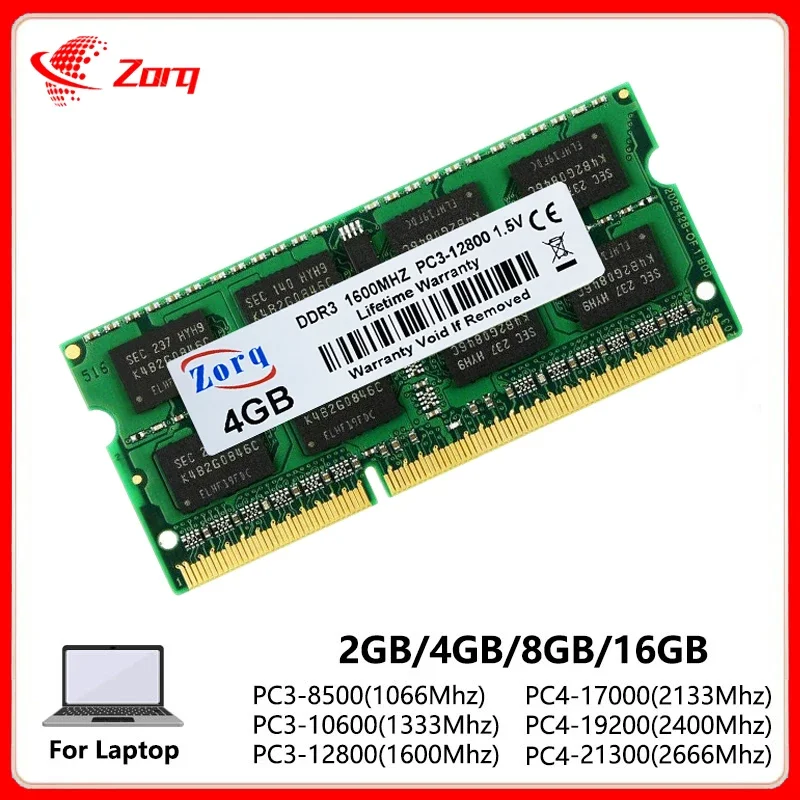 DDR2 DDR3L DDR4 4GB 8GB 16GB 2133 2400 2666MHz Sodimm PC3 10600 12800 PC4 19200 21300 ノートPC 1333 1600 ノートパソコン用RAMメモリ