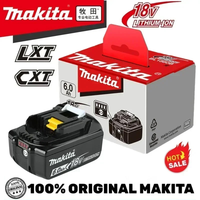 2026 100% オリジナルマキタ 18V LXT リチウム電池交換用 BL1890 BL1860B BL1850 | DDF487 電動工具と互換性あり