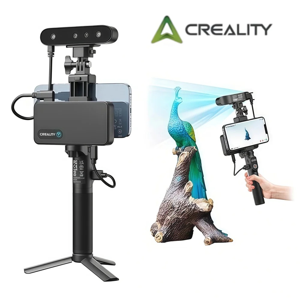 Creality CR-Scan Ferret Pro 3D スキャナー、WiFi 6 ブリッジ付きアップグレードワイヤレスハンドヘルドスキャナー、手ぶれ防止トラッキング、精度 0.1mm