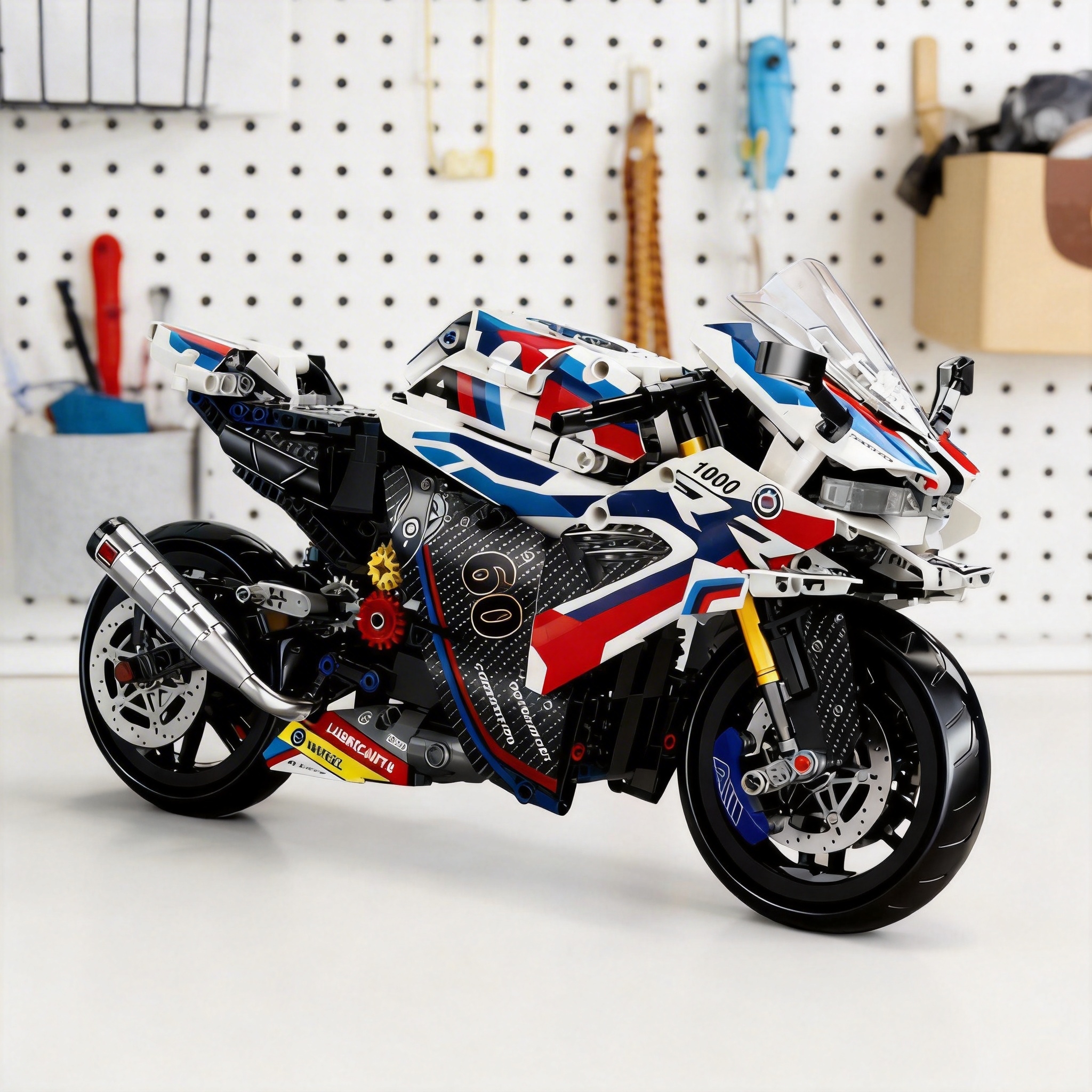 1:8 オートバイビルディングブロックセットスーパーバイクモデルキットテクニカルレーシング組み立ておもちゃギフト