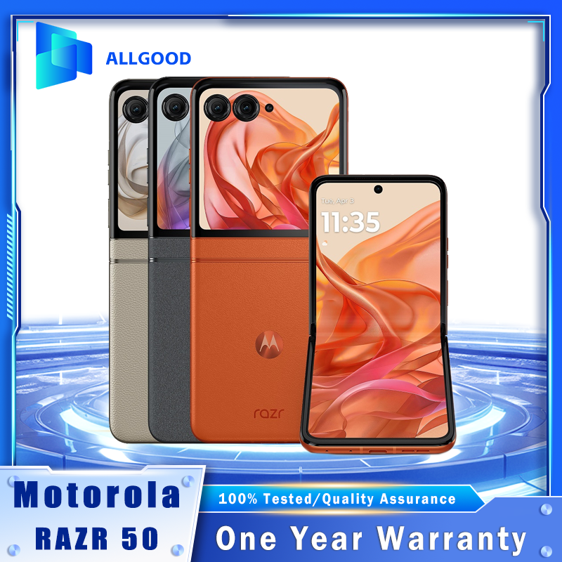 オリジナル Motorola Moto Razr 50 5G 6.9 "120Hz POLLED 折りたたみ式 3.6" 外部スクリーン 8GB 12GB RAM 256GB 512GB 寸法 7300X NFC