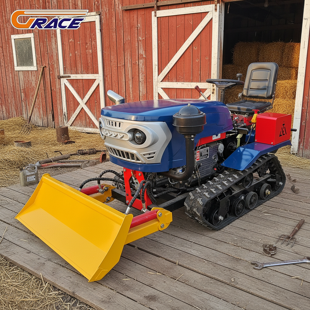 グレースバリュー価格クローラートラクター掘削機25HP 35HPミニディーゼル農業耕運機