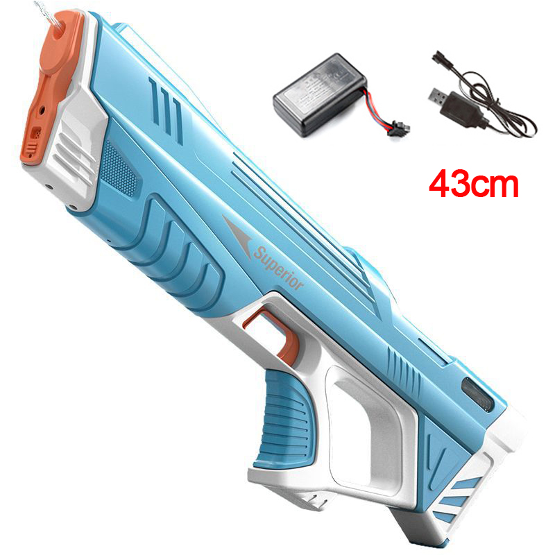 43 センチメートル全電気自動貯水銃のおもちゃポータブル子供夏のビーチ屋外ファイトファンタジーおもちゃ男の子子供のためのゲーム