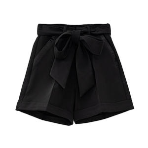 レディース用ハイウエストプリントカジュアルショーツの卸売　エコ・防水・通気性・リボン付き　夏向けファッション　スタンダードフィット
