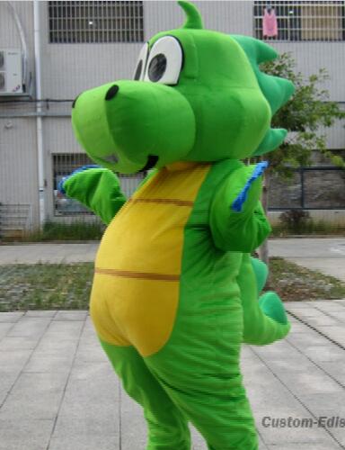 New Adult Hot Sale Foam Cute Doll Dragon Dinosaur Cartoon Mascot Costume Plush Christmas Fancy Dress Halloween Mascot Costume