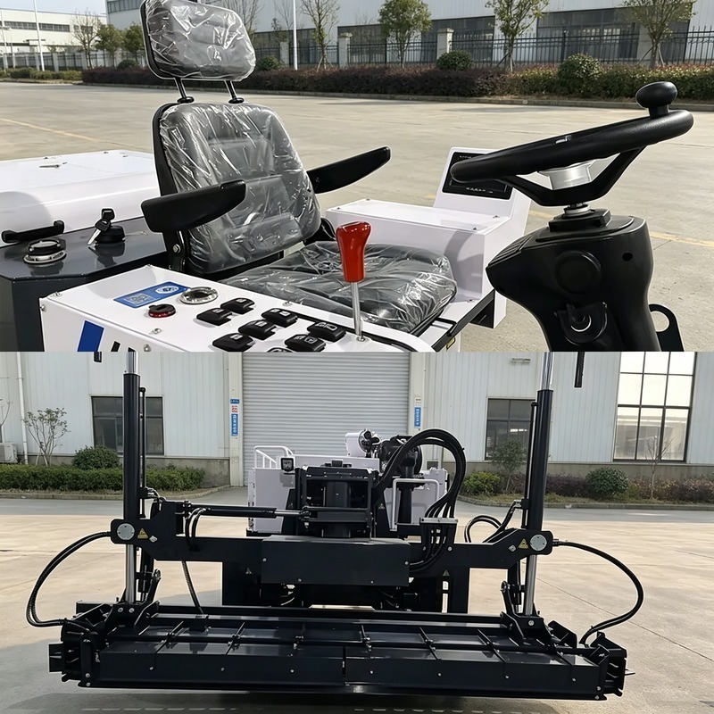 カスタマイズされた 4 つの車輪は床の構造のための具体的なレーザー レベリング スクリードの後ろを歩きます