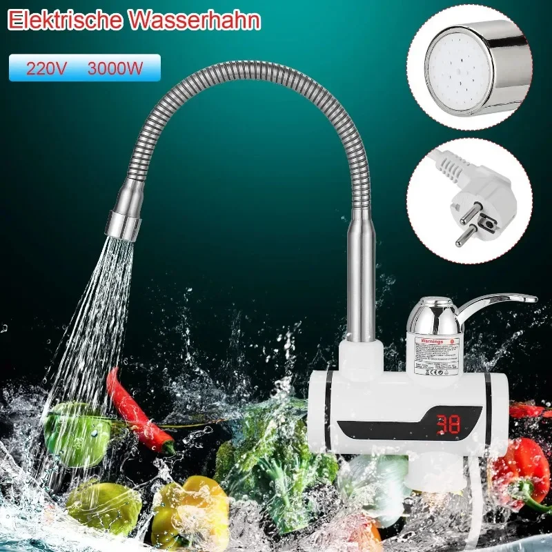 3000 ワット電気キッチン給湯器タップインスタント温水蛇口ヒーター冷暖房蛇口タンクレス瞬間湯沸かし器