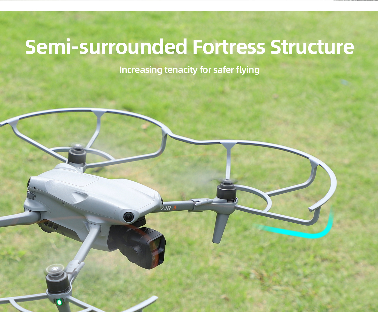 DJI AIR 3用衝突防止リング、プロペラブレード保護リング、クイックリリース式手ブレ防止パドル安全カバーアクセサリー