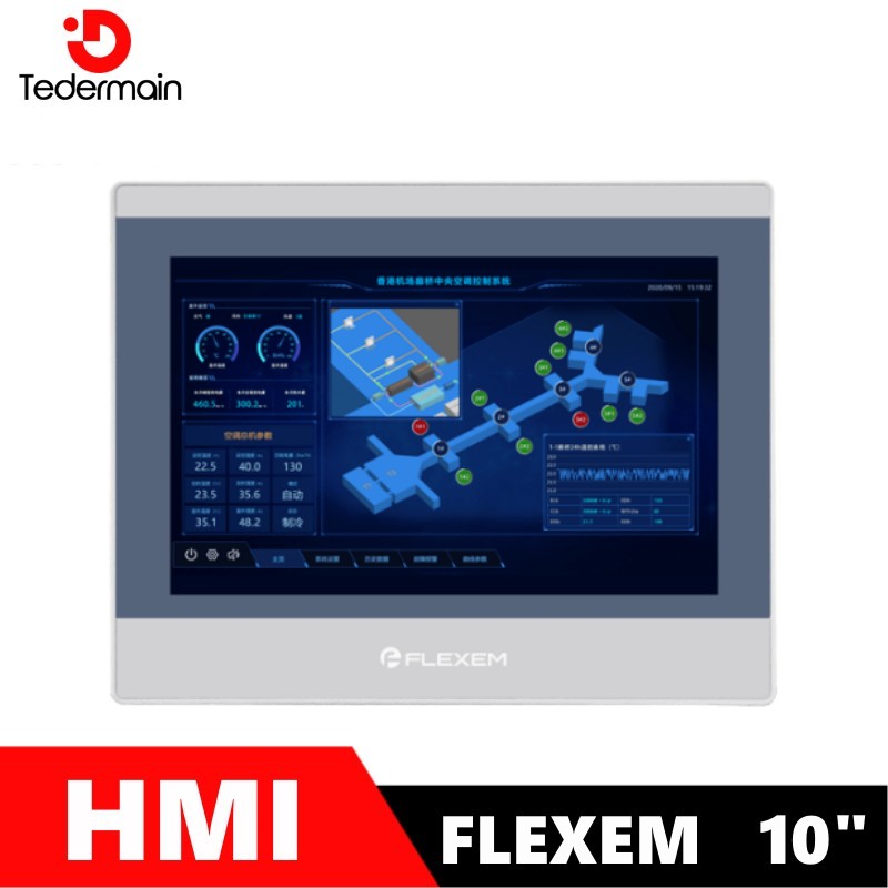 FLEXEM 10 "HMI FE6100W FE6100M FE7100WE F010 工業用タッチスクリーン 1024*600 さまざまな PLC と互換性のあるリモートコントロールイーサネット