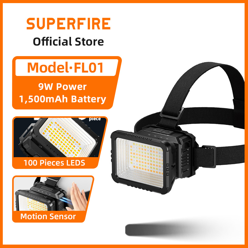 2025 SUPERFIRE FL01 COB ヘッドランプ超高輝度ヘッド懐中電灯黄色白ヘッドライト充電式 LED キャンプ釣りヘッドランプ