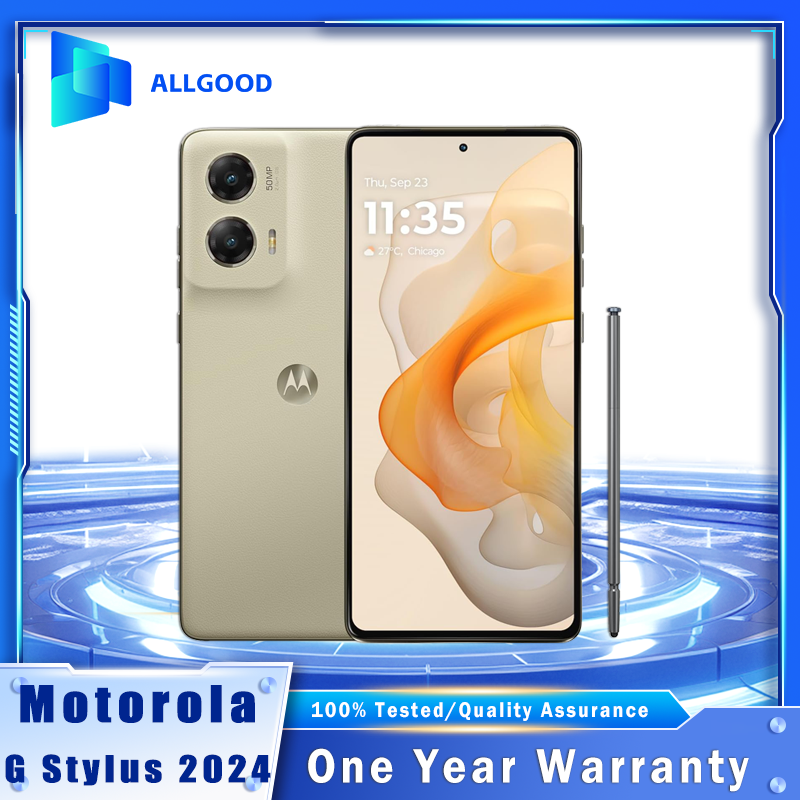 Motorola Moto G スタイラス 5G 2024 XT2419 6.7 インチ 50MP OIS カメラ Snapdragon 6 Gen 1 ワイヤレス充電 NFC Android 携帯電話