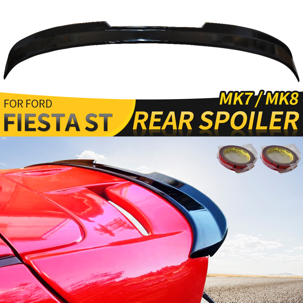 フォードフィエスタ ST MK7 MK7.5 MK8 スポイラーリアウイングテール小さな延長キャップステッカー ABS カースタイリングアクセサリー 2009-2018-2022