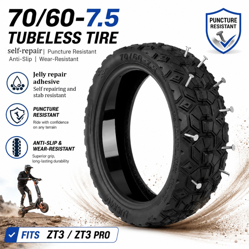 70/60-7.5 自己修復真空タイヤ滑り止めと耐摩耗性、ZT3/ZT3 プロ電動スクーター耐パンクタイヤに適しています