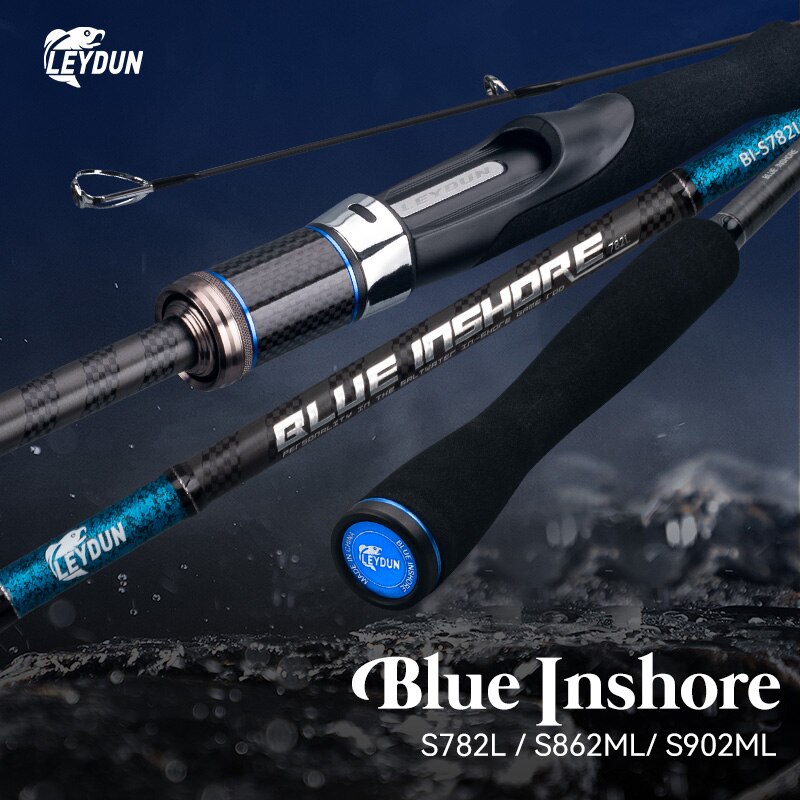 ブルーインショア釣り竿インショア防波堤バスロッド S782L S862ML S902ML 海水ライトファースト 2 セクションスピニングロッド