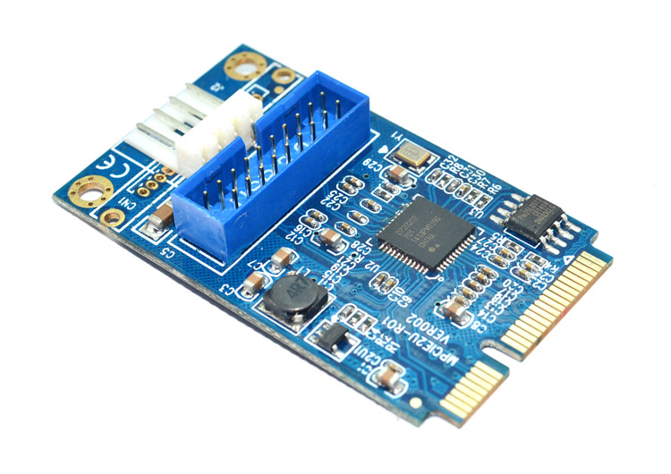 XT-XINTE MINI PCI-E to USB3.0 Adapter Card MINI PCIE to19-pin USB 3.0 Expansion Card