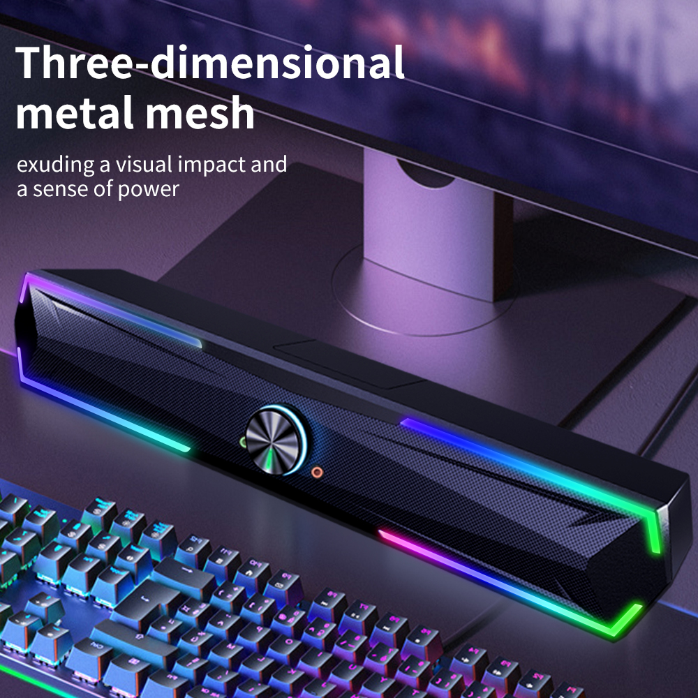 4D コンピュータスピーカーサウンドバーステレオゲームサブウーファー 2.0 Bluetooth macbook のラップトップノート PC 音楽プレーヤー有線スピーカー