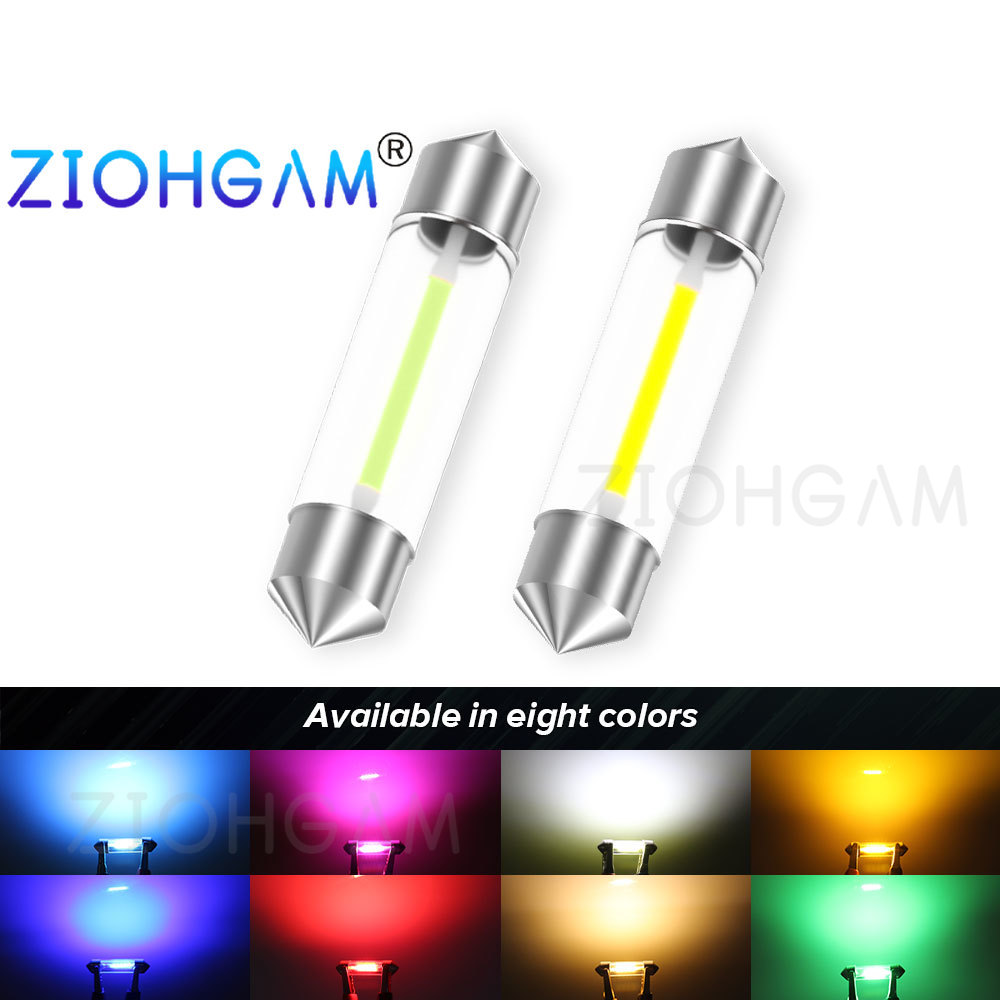 ZIOHGAM 2 個 C5W LED C10W 電球 31 ミリメートルフェストゥーン 36 ミリメートル 39 ミリメートル 28 ミリメートル 41 ミリメートル読書車ドームライトウォームホワイトレッド 6V 12V 24V インテリアランプ