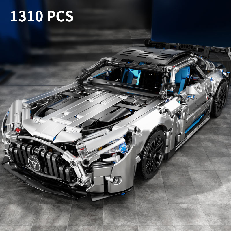 1310 個レーシングカービルディングブロックセット、1:14 スケールテクニカルスポーツ車両モデルキット大人用、組み立ておもちゃ誕生日ギフト