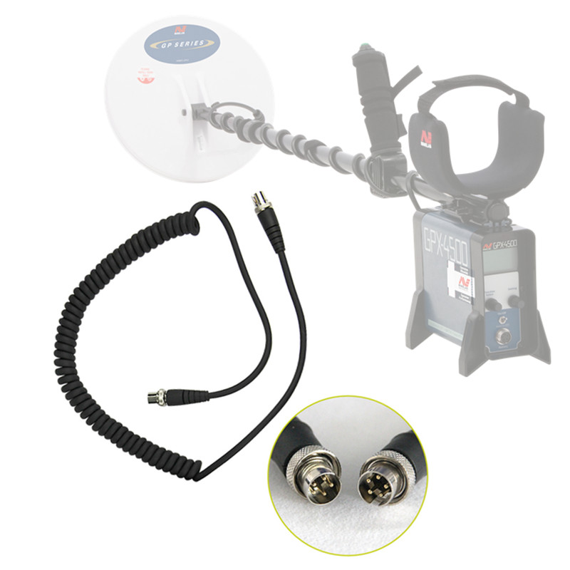 金属探知機用5ピンバッテリー電源ケーブル（Minelab GPXシリーズ対応、高耐久性）