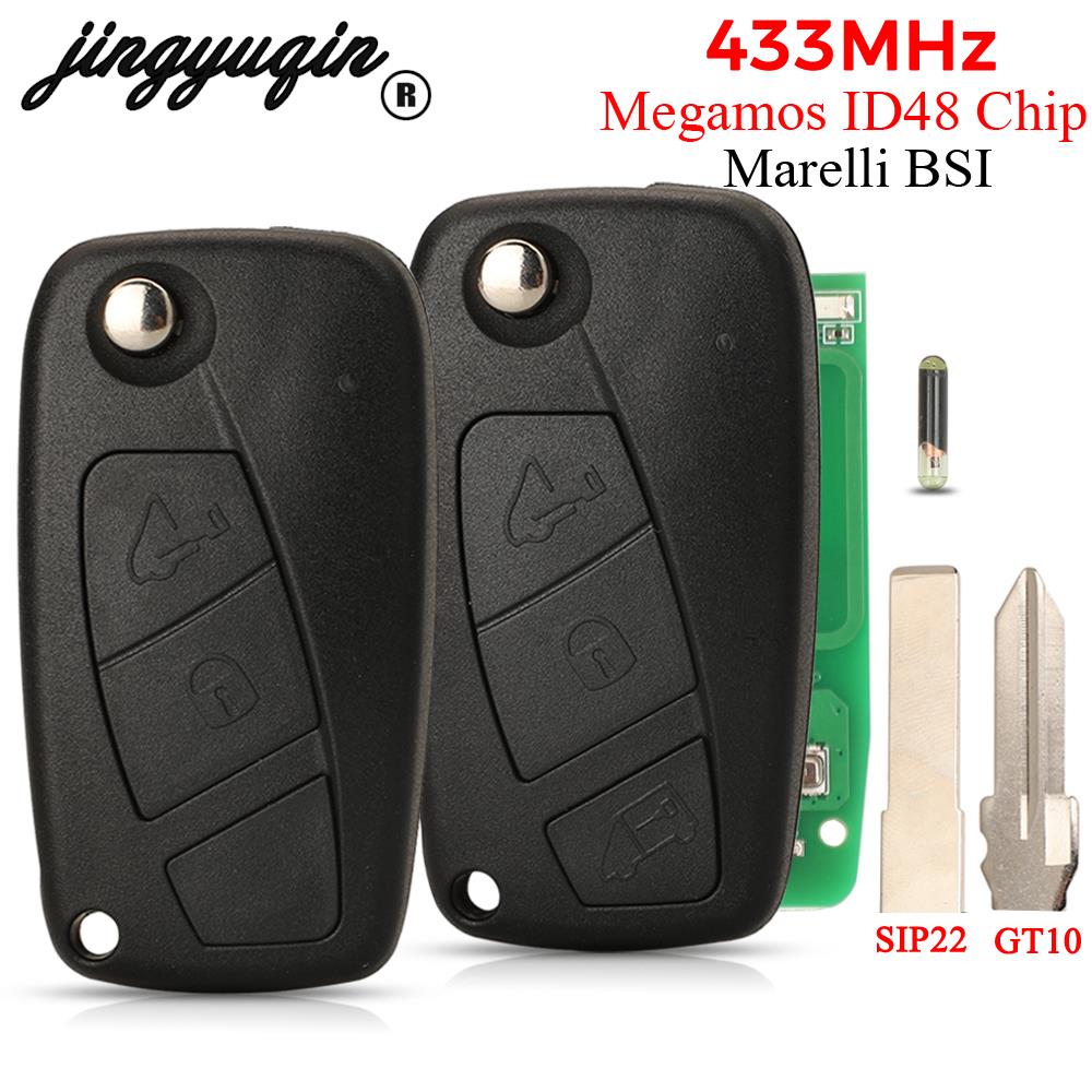 Jingyuqin 434MHz Iveco 毎日 2006-2011 メガモス暗号 ID48 リモートタンク車のキーコントロール Fob SIP22 GT10 装飾 Sticke