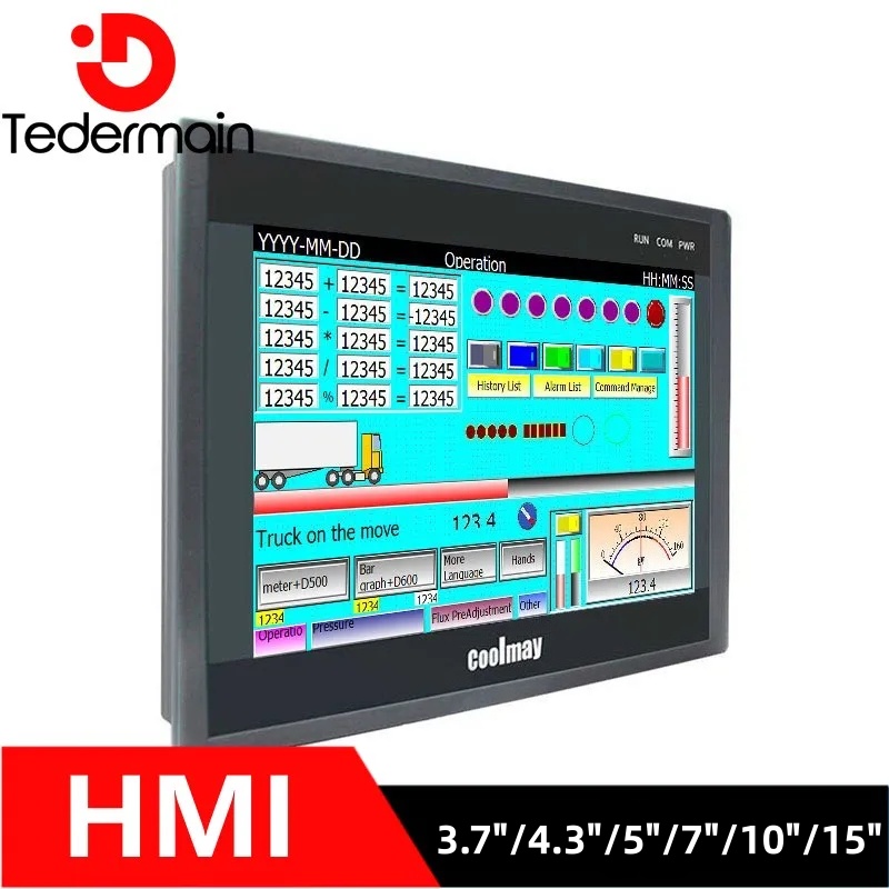 Coolmay HMI 3.7"/4.3"/5"/7"/10"/15" TK6037FH TK6043FH TK6050FH TK6070FH TK6100FH TK6150FH 工業用タッチスクリーン RS485/R232