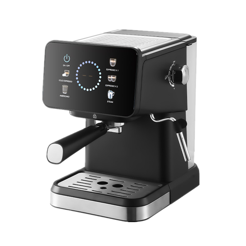 20Bar圧力、デュアル抽出（ホット/コールド）、スマートタッチスクリーン、ミルク泡立て器、高速加熱、省エネ - ホームバリスタに最適