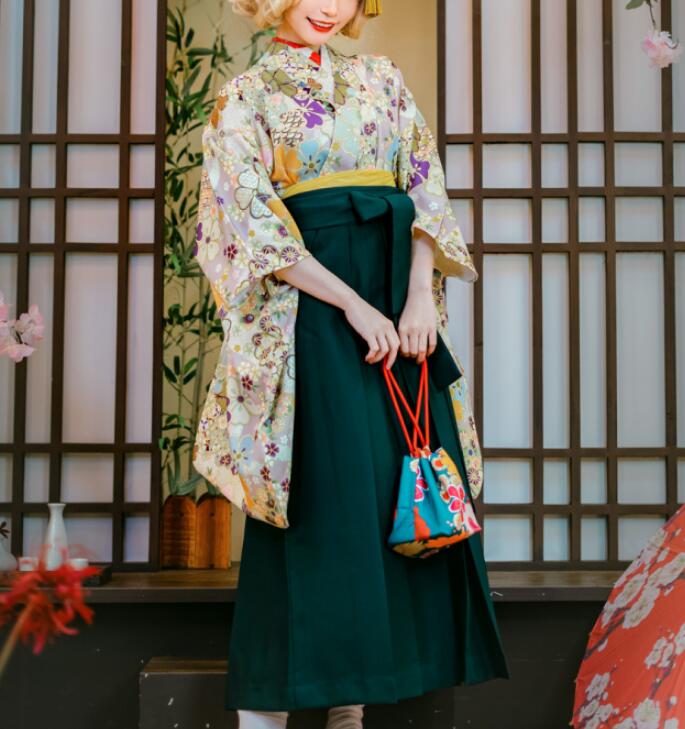日本の着物袴女性ドレス伝統フォーマルヤングスーツスカートシャツベルトヴィンテージを含む
