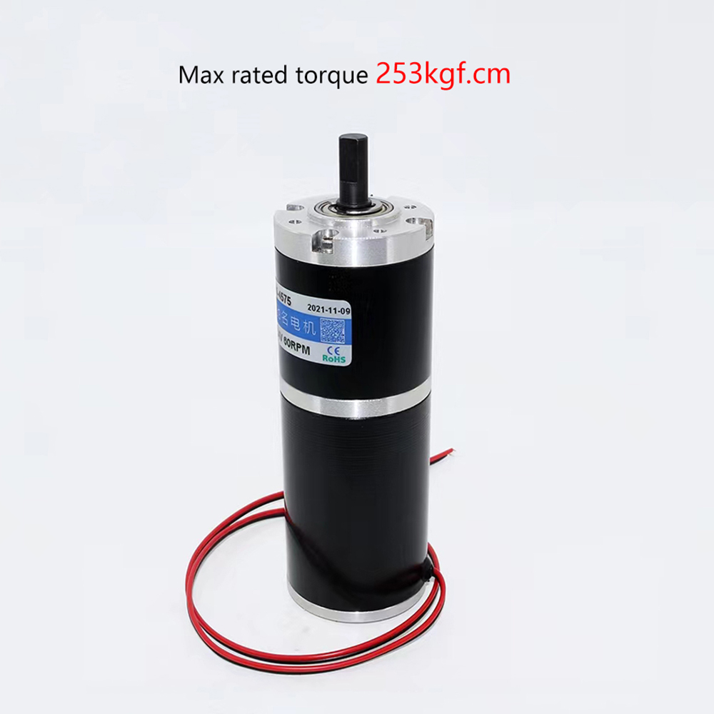 最大負荷トルク 253kg.cm 45MM 4575 DC 遊星ギアボックス減速機モーター ハイパワー 24V 12V 8-1600rpm CCW および CW
