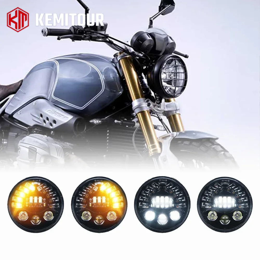 Bmw R9T R 9 T 適応 LED ヘッドライト R 9T 2014-2022 高低ビームヘッドライトオートバイアクセサリー 7 インチプロジェクターランプ