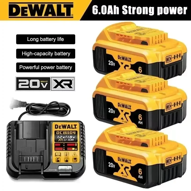100% オリジナル DeWALT バッテリー 20V 6Ah 9Ah ツールバッテリー DCB206 DCB205 DCB200 DCF887 DCG405 DCD791 DCF922 DCF850 DCD805 ツールバッテリー