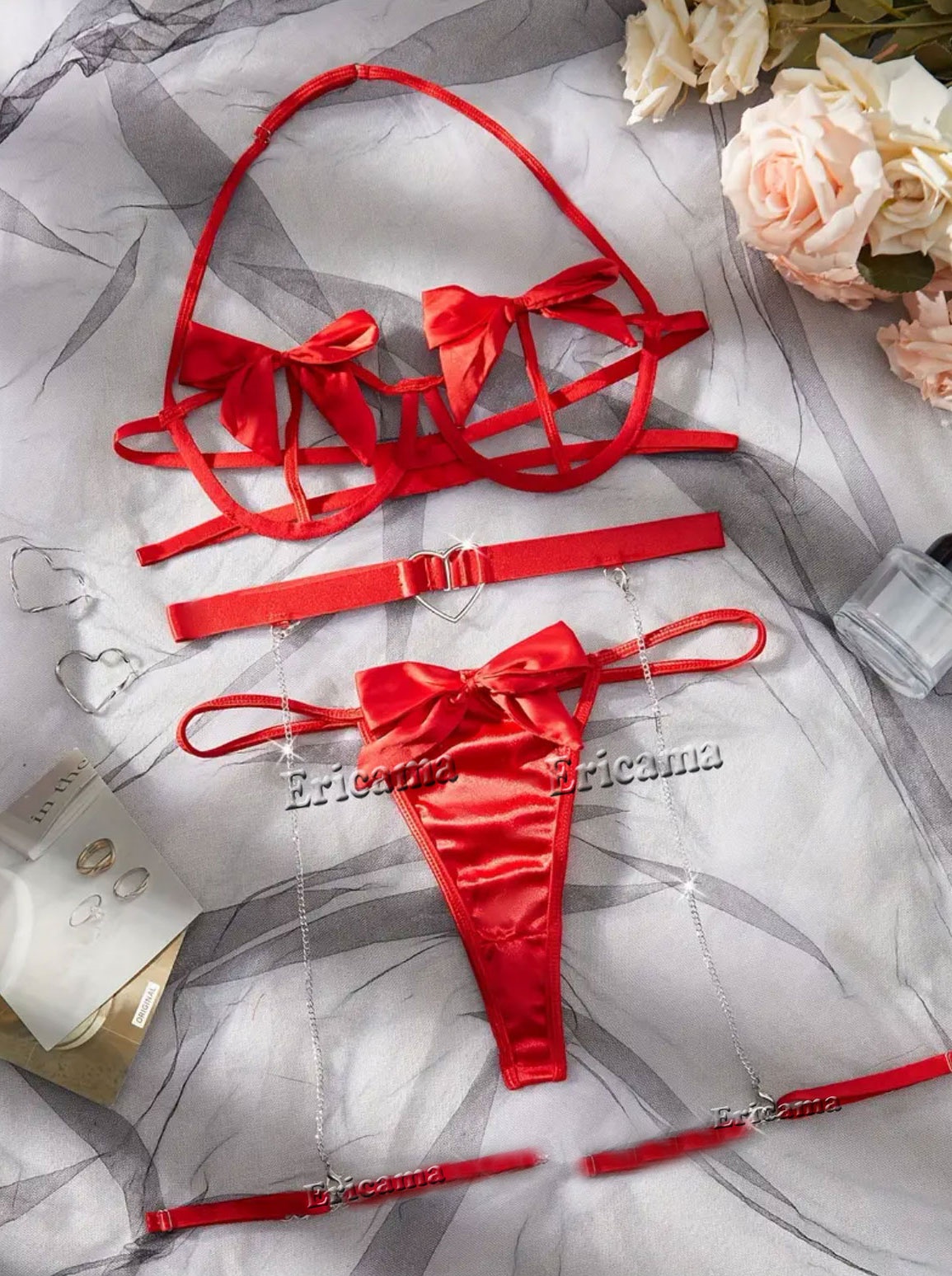 エロセクシーなレースのブラジャーとパンティセット下着透明ブラジャーエキゾチックセットセクシーな Tバック女性ポルノファンシー官能的な高級ランジェリー