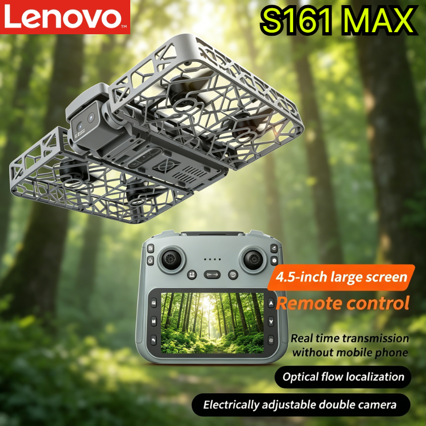 Lenovo S161 MAX GPS 折りたたみ式ドローン 8K デュアルカメラ ブラシレス 5G FPV 人間追跡ジェスチャー撮影 Quadcopter ドローン