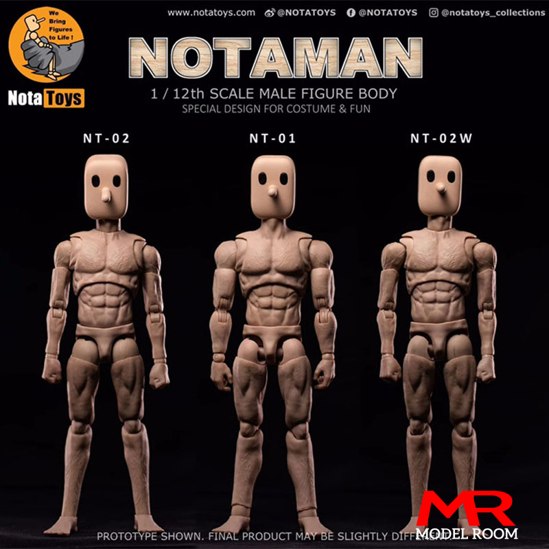 Notaman 1/12 角頭男性アクションフィギュアジョイントボディ人形 NT-01 NT-02 NT-02W 6 ''男性兵士柔軟なボディモデルおもちゃ