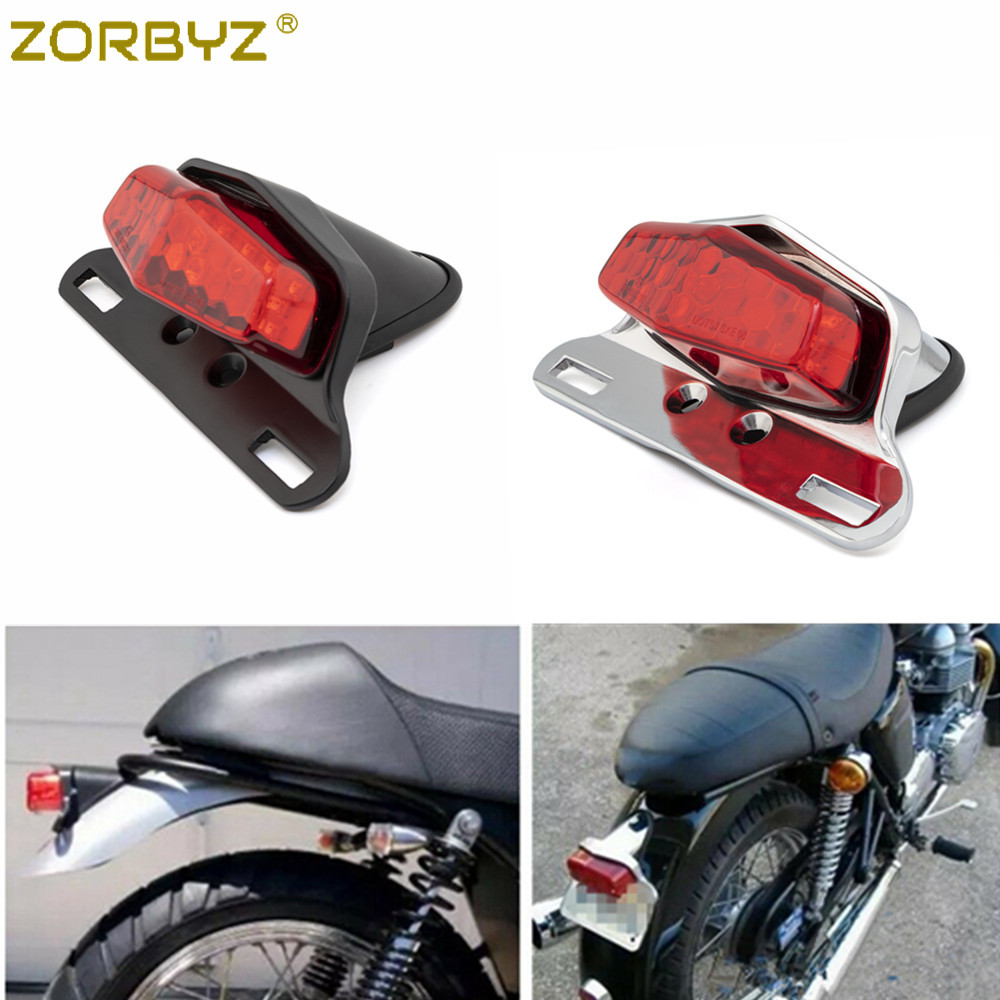ZORBYZ オートバイレトロ LED テールブレーキライトルーカススタイルテールライトブレーキランプ E マークホンダトライアンフカフェレーサーチョッパー