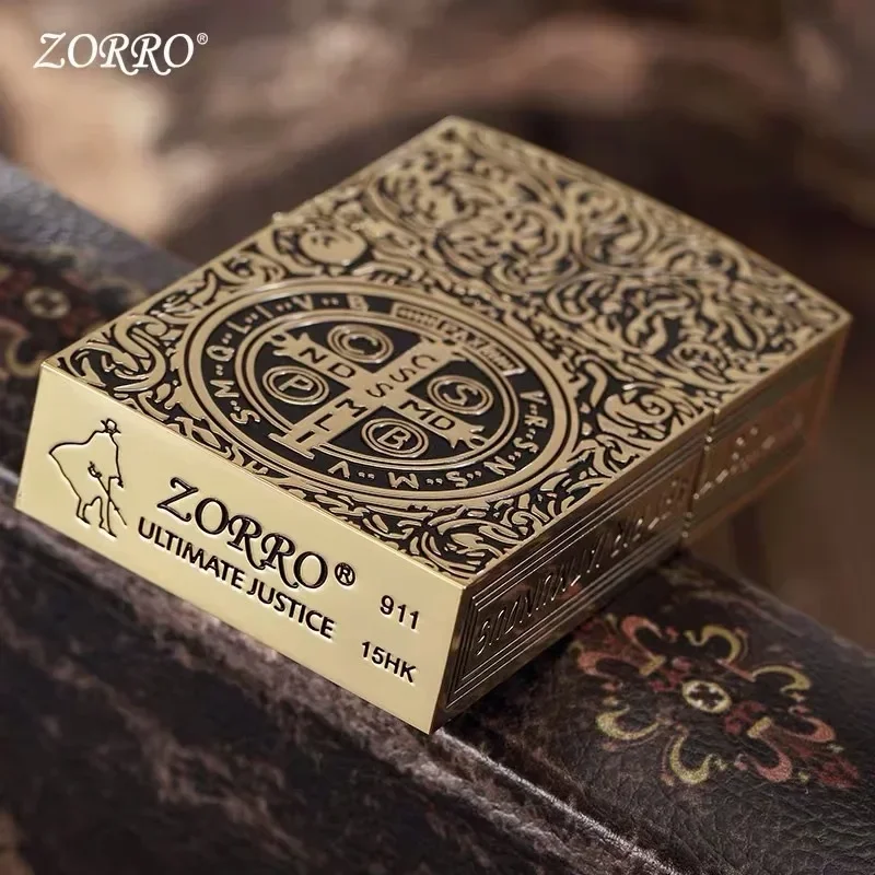 ZORRO 人格コンスタンティン特大銅灯油ライターヘビーアーマー特大ライター喫煙アクセサリーガジェット