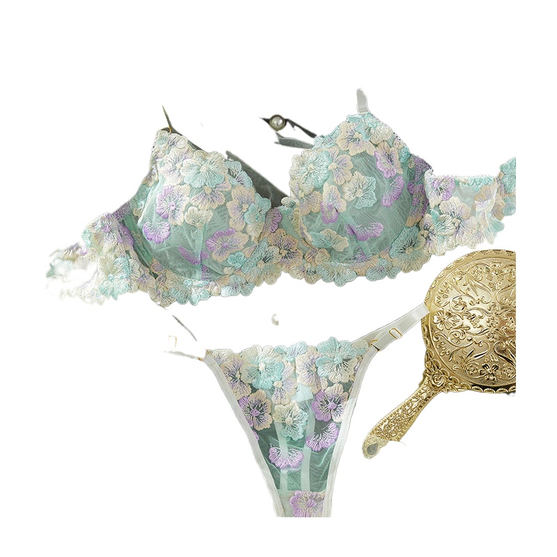 Lingerie Sexy Delicate Underwear Lace Embroidery Bilizna Set Fairy Intim Goods Onlyfans Kit Beautiful Brief Sets