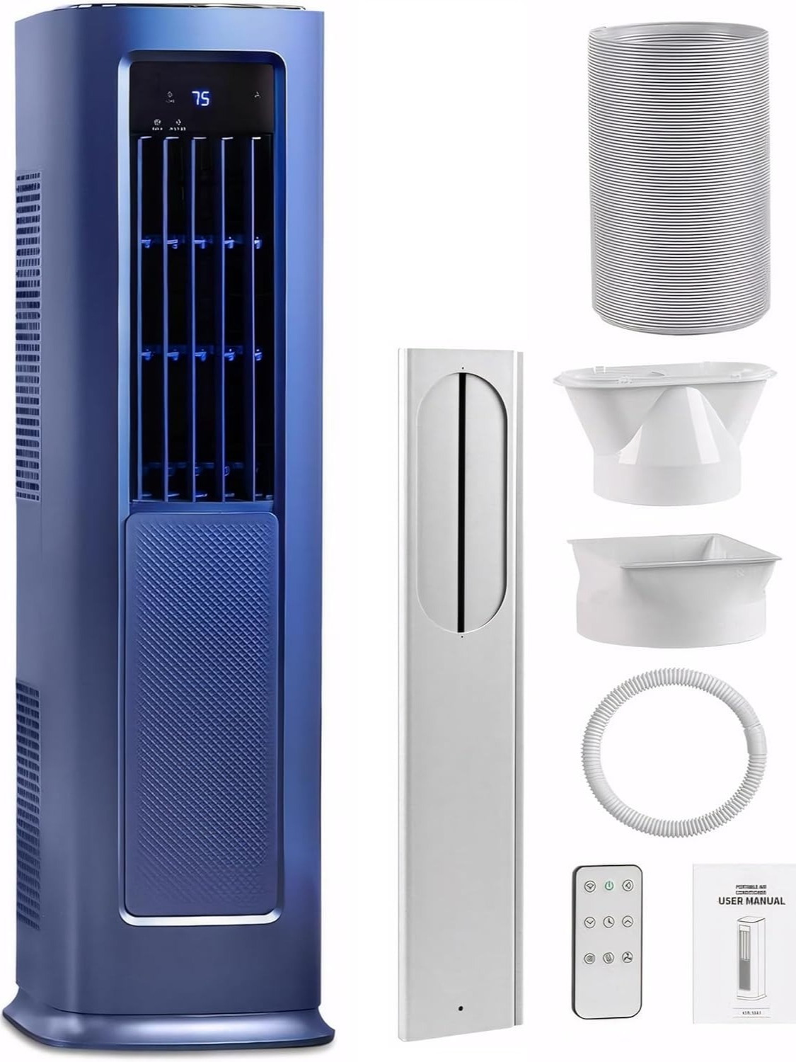 AIRPLUS 12000 BTU スマートポータブルエアコン、寝室用、700 平方フィート冷却