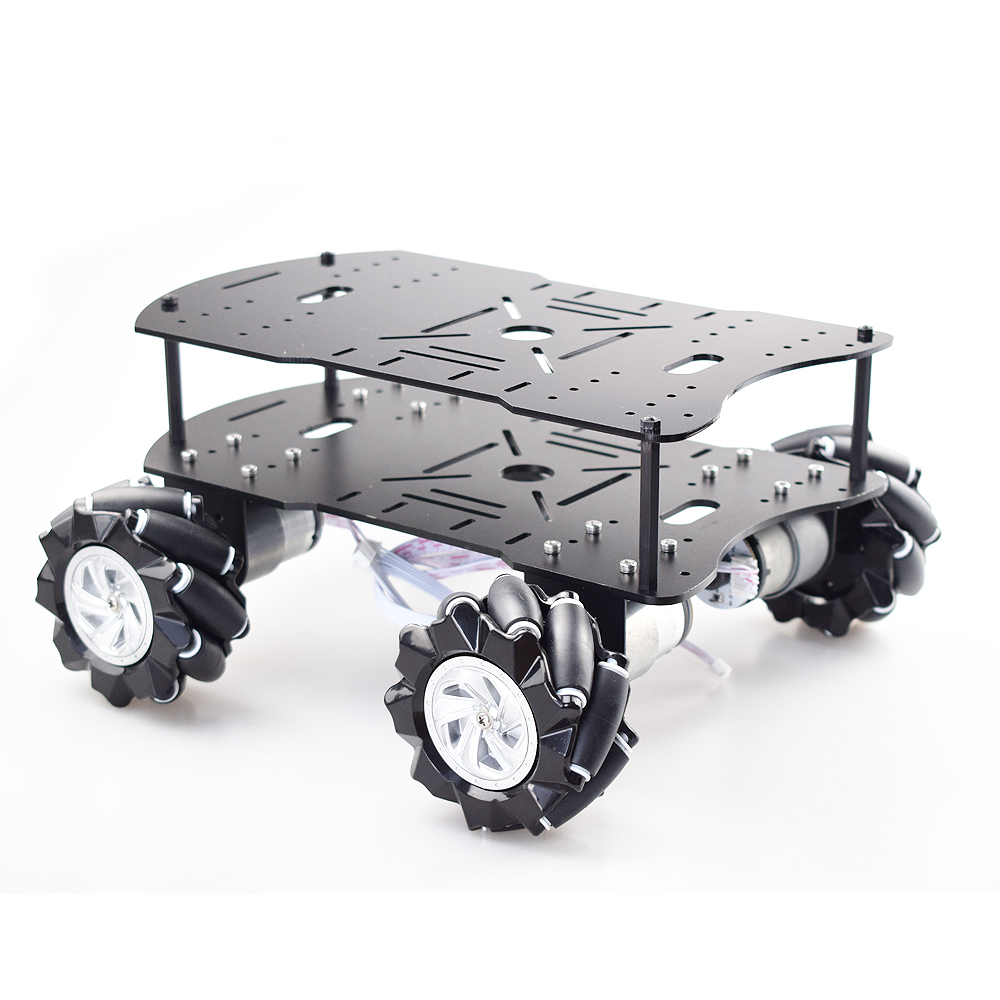 15 キロ負荷 4WD 80 ミリメートルメカナムホイール RC ロボットカーシャーシ DC 12V エンコーダモーター付き Arduino ラズベリーパイ DIY プロジェクト STEM おもちゃ