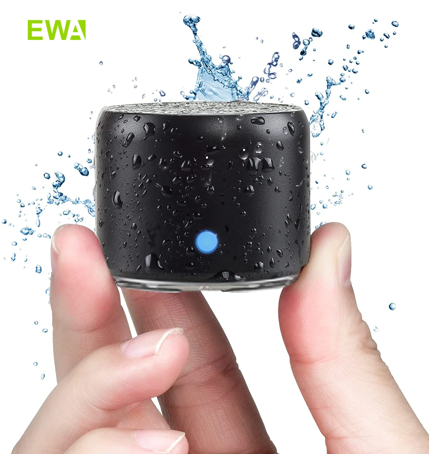 EWA A106 Pro ミニ Bluetooth スピーカー、カスタム低音ラジエーター付き、IPX7 防水、スーパーポータブル スピーカー、トラベル ケース入り