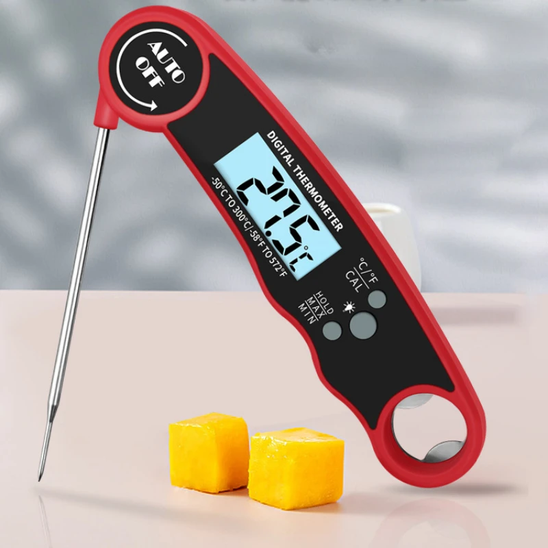 家庭用バーベキューとベーキングキッチン肉折りたたみポータブルデジタル温度計プローブ