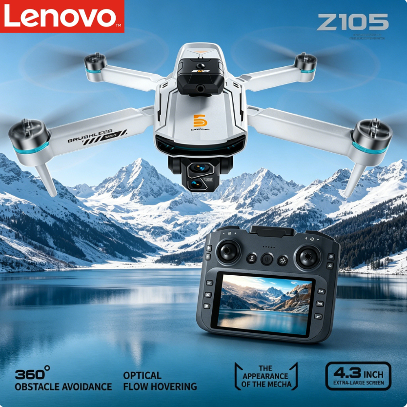 Lenovo Z105 GPS 折りたたみ式ドローン 8K デュアルカメラ 5G FPV ブラシレス 4.3 インチスクリーン 360 障害物回避クアッドコプター