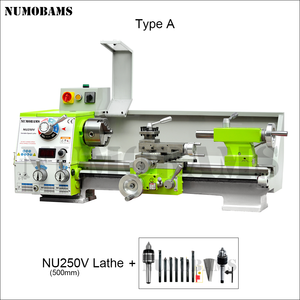 NUMOBAMS NU250V/NU250 750 ワットモーター MT4 スピンドル 250*500/700 ミリメートルステンレス金属旋盤機