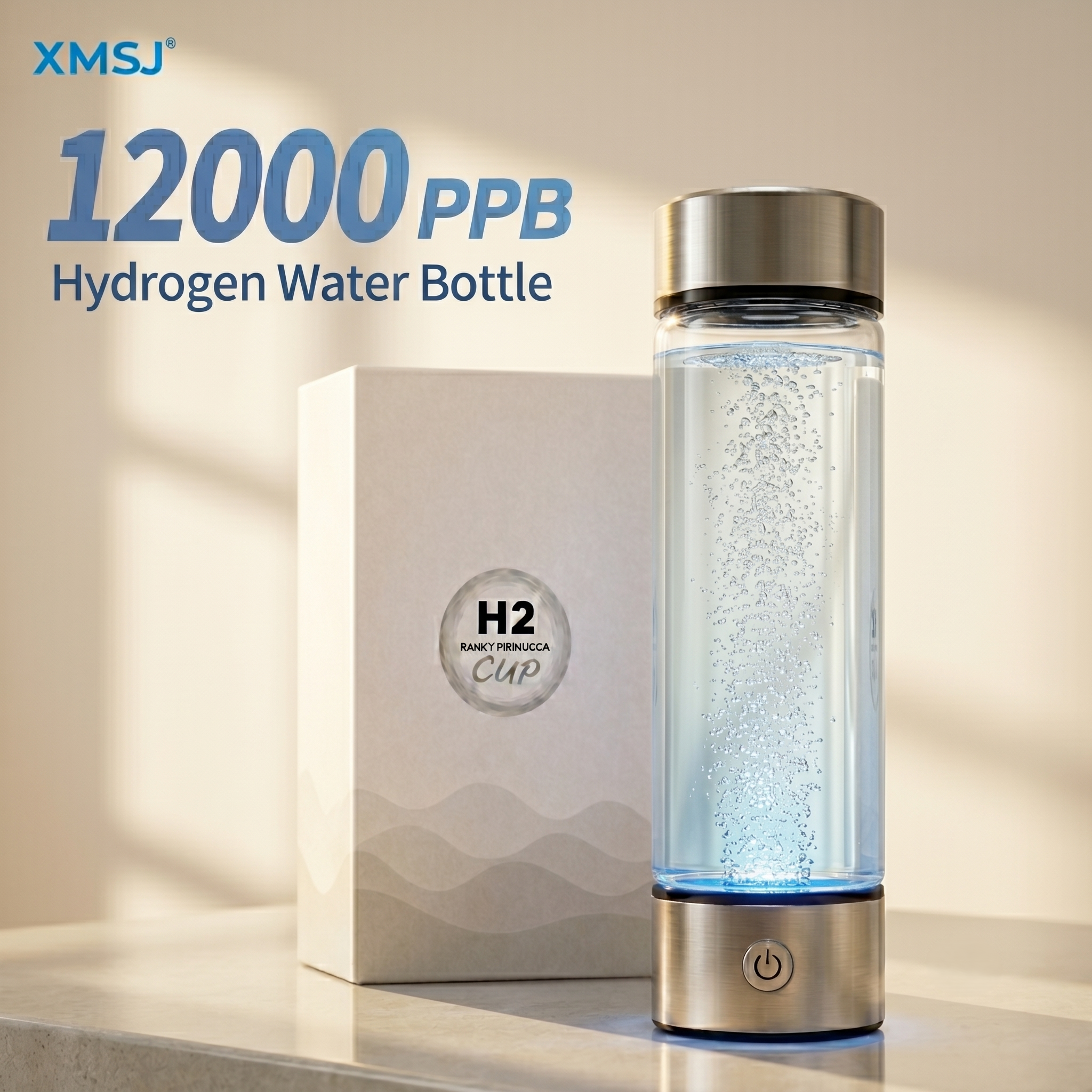 12000PPB 水素水ボトル発生器 SPE PEM ポータブル USB 充電式水素水メーカー健康ギフトボックス