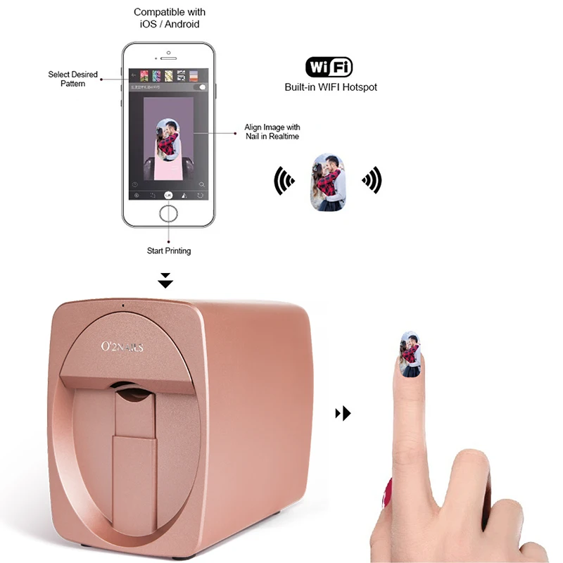 オリジナルモバイルネイルプリンター 3D プロフェッショナルデジタルネイルプリンター Artpro ネイルポリッシュプリンターマシンネイルサロンと人用