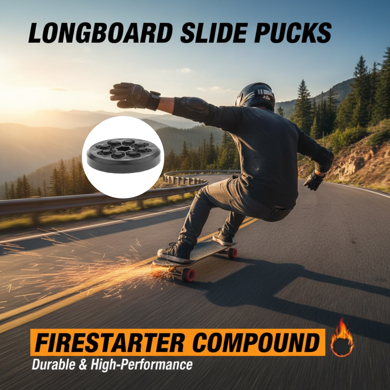 Replacement Slider Puck Slider Block 8 Outdoor Sports Protective Gear for Skateboard Longboard Sliding Gloves